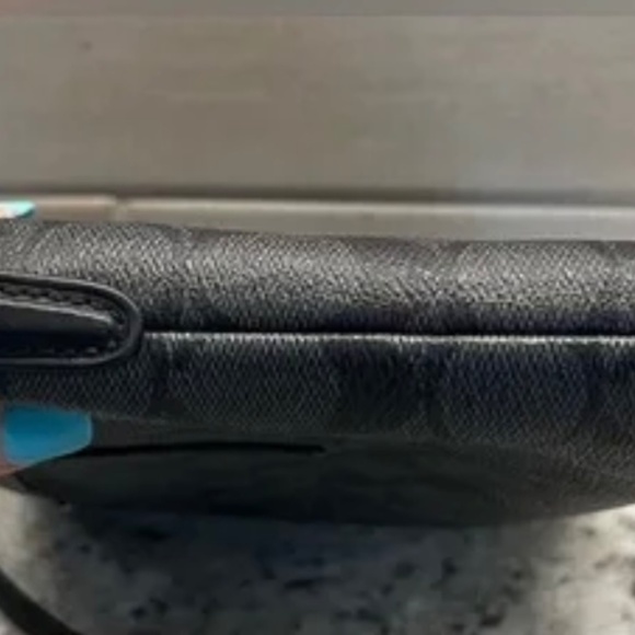 Coach 🎁Signature Coated Canvas Black Crossbody Bag Removable Leather Pouch - Picture 10 of 13